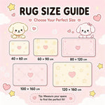 tapis illustration animée pain motif paysager mignon moderne sol antidérapant coton polyester resistant decoloration