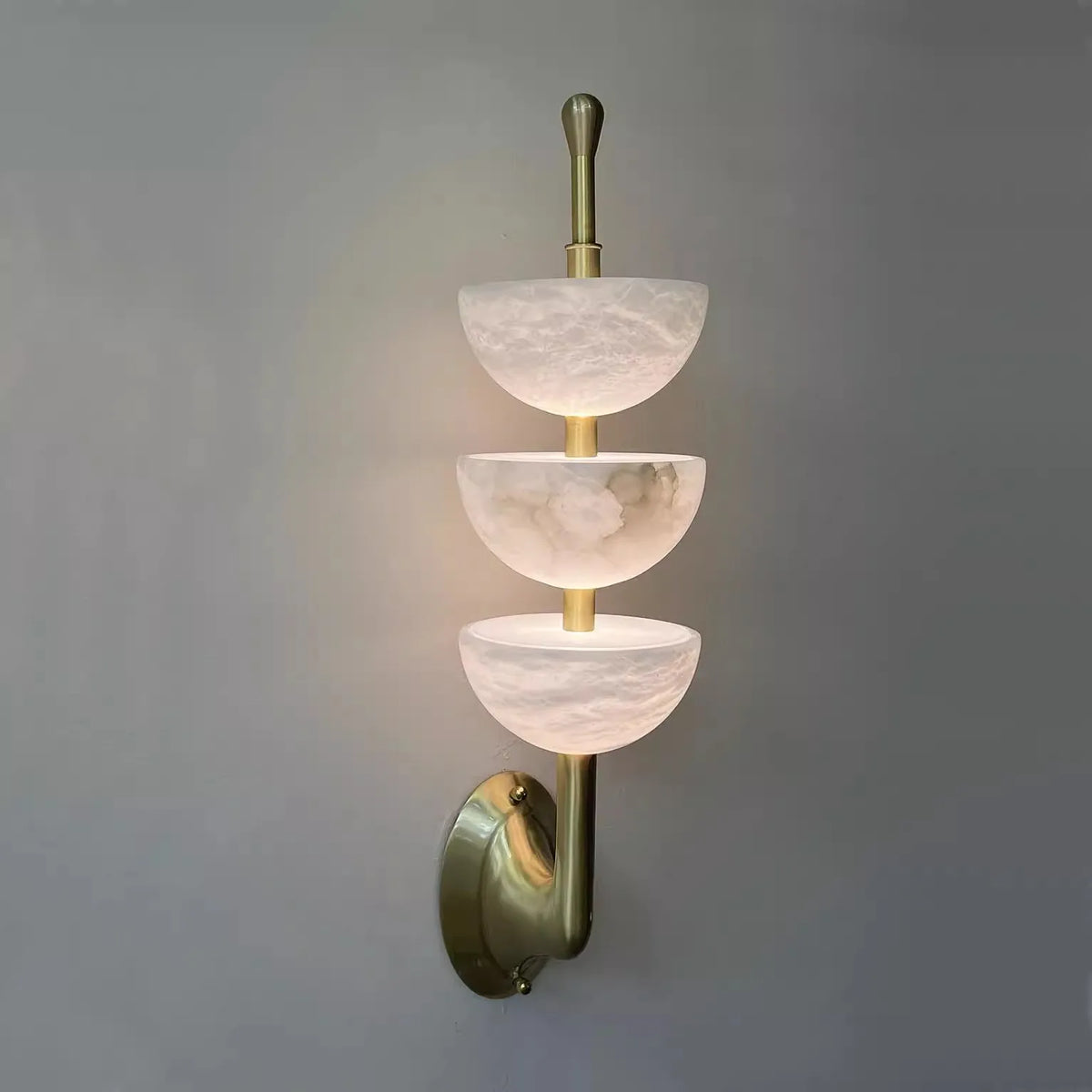 lampe murale moderne marbre blanc noir doré éclairage cuisine chambre coucher salle manger led
