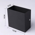applique murale led moderne noir blanc surface mate 10cm 10cm 5cm minimaliste fixée mur