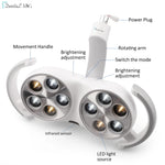 lampe dentaire led sans ombre réglable moderne blanc six sources lumineuses