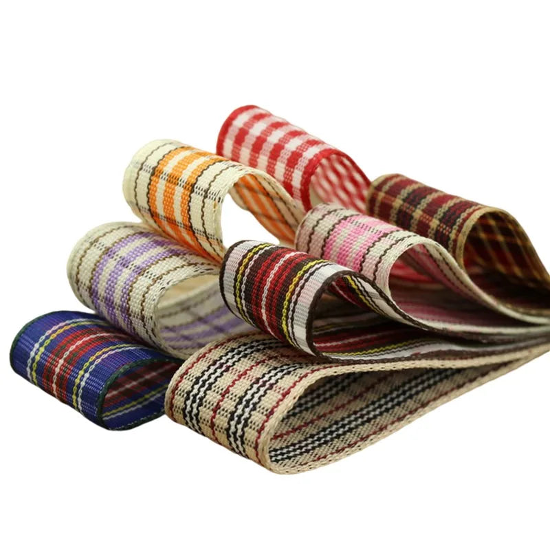 rubans polyester multicolores rayures diagonales traditionnel opaques yards large 16mm