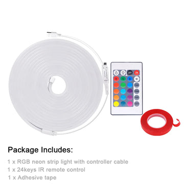 ruban led néon rgb flexible 24 touches télécommande adhésif moderne