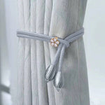 ruban rideaux blanc tissé noeuds décoratifs classique élégant anneau métallique decoration maison