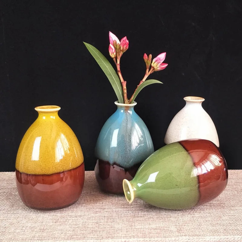 vases céramique modernes dégradé couleurs effet craquelé opacité totale artisanal résistant corrosion petits pots