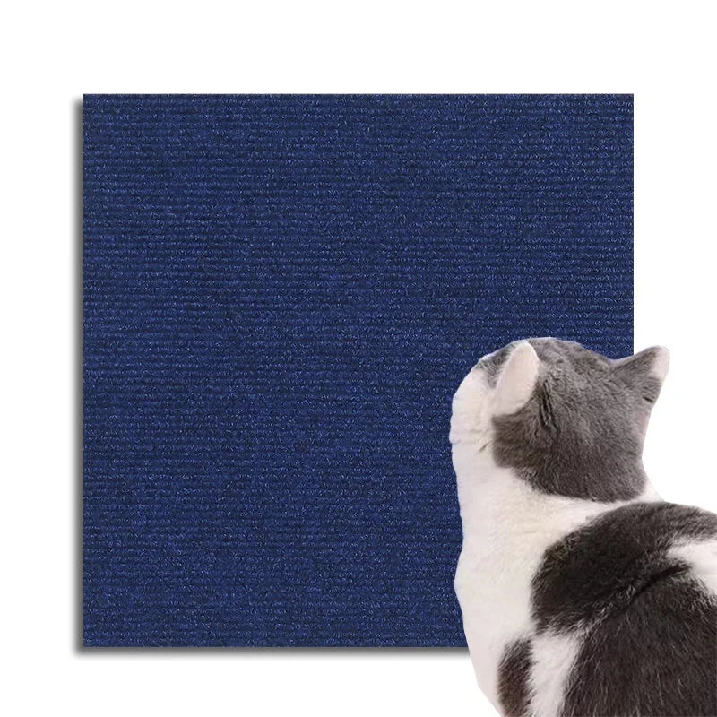 grattoir chats adhésif couleur gris moderne texture tissée taille 30x30cm 30x60cm