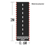 nappe table course auto carreaux noir blanc rouge fête anniversaire enfants opalescente imitation route