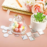 miroirs autocollants muraux argentés formes géométriques modernes décoration intérieure bricolage DIY 100 pièces transparents