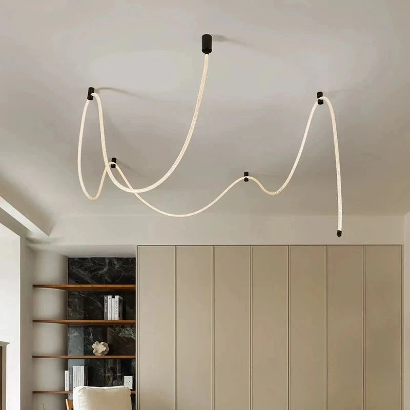 lampe néon moderne blanc lisse opaque clips câble led 4500k 3m 6500k
