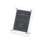cadre photo moderne rectangle acrylique transparent argenté 10 12 pouces documentos