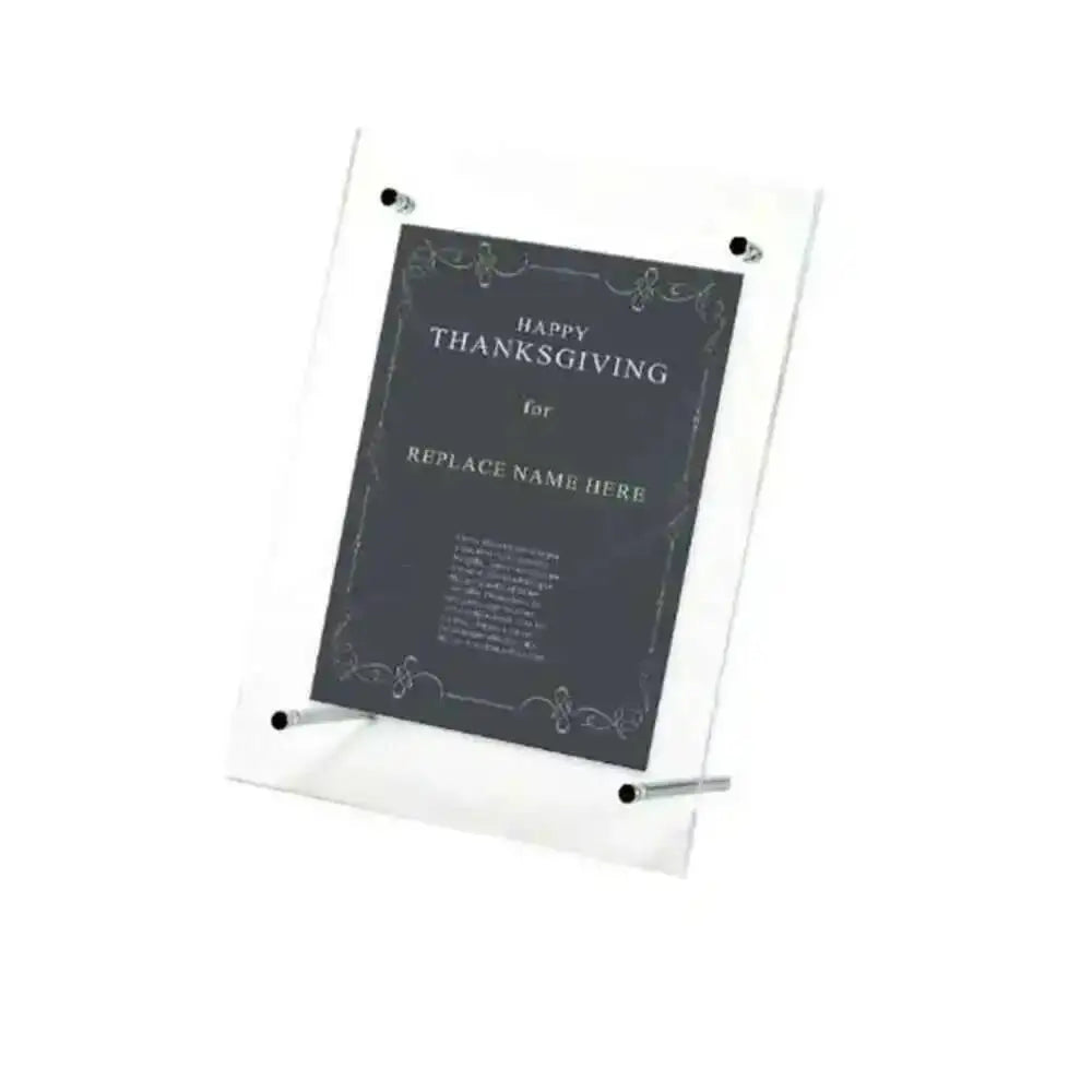 cadre photo moderne rectangle acrylique transparent argenté 10 12 pouces documentos