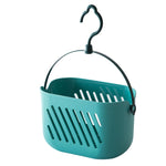 panier suspendu blanc perforations horizontales moderne crochet rangement salle bain cuisine chambre