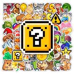 Stickers vinyle imperméables pixel art animaux multicolores adhésifs usage unique adultes adolescents