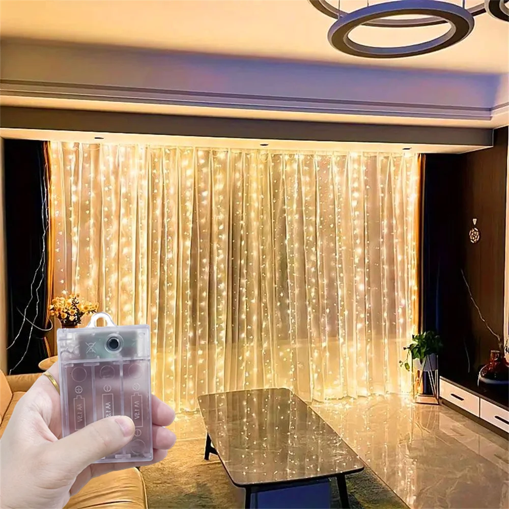 guirlande lumineuse multicolore étoiles moderne 3m 3m 300 led noël anniversaire mariage