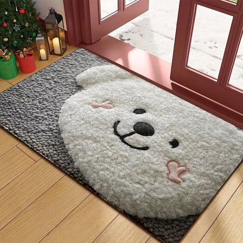tapis sol imperméable antiderapant classique renne noel decoratif rouge vert enfants salonextérieur 60x40cm