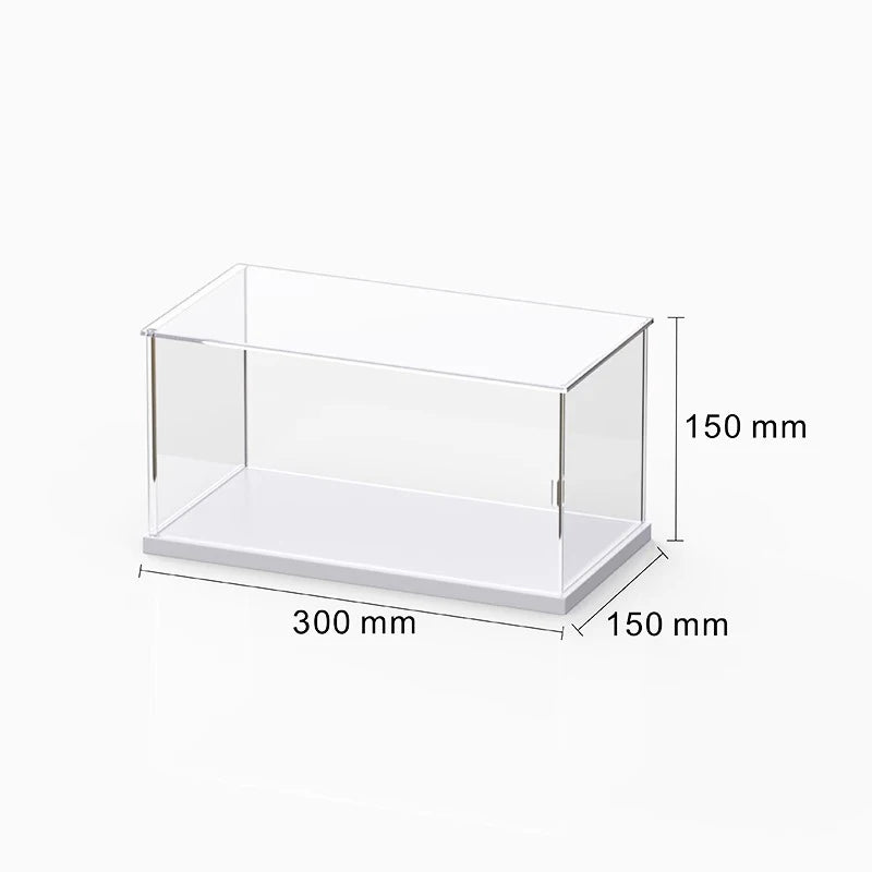 boîte rangement disques transparente moderne acrylique réutilisable plateau blanc minimaliste
