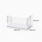 boîte rangement disques transparente moderne acrylique réutilisable plateau blanc minimaliste