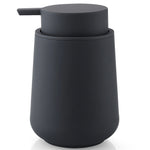 distributeur savon liquide noir mat moderne minimaliste plastique opaque rechargeable salle bain cuisine