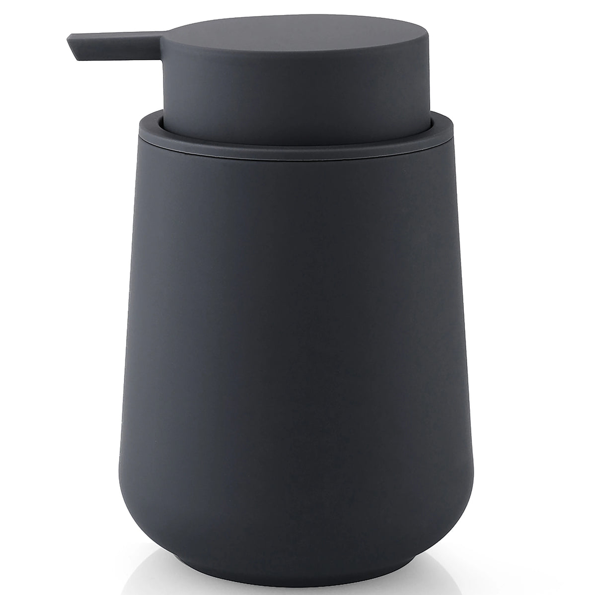 distributeur savon liquide noir mat moderne minimaliste plastique opaque rechargeable salle bain cuisine