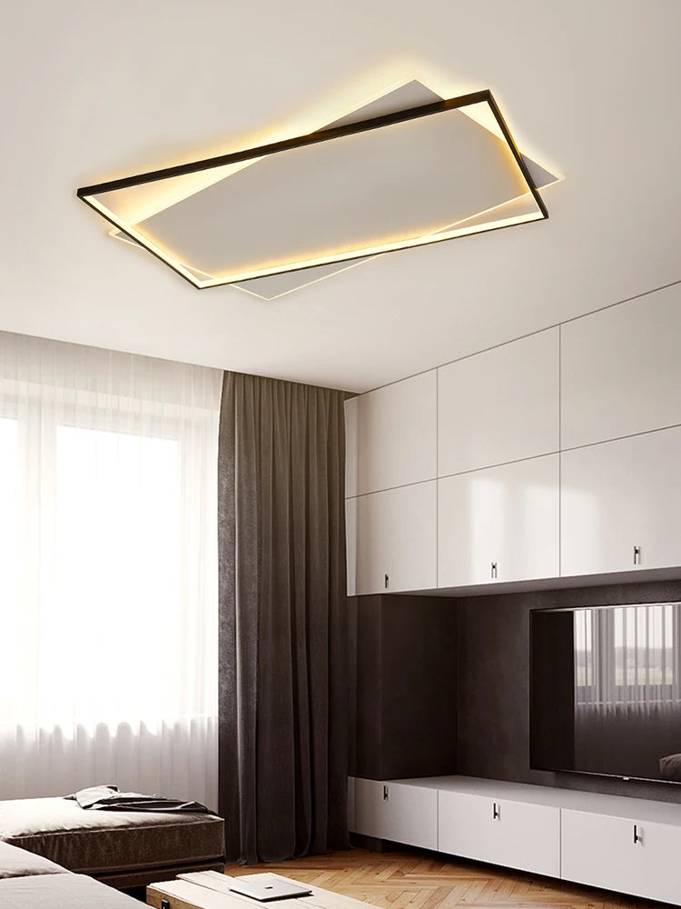 plafonnier led moderne blanc noir empilable cuisine salon chambre coucher