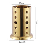 porte couteaux moderne acier inoxydable doré rangement couteaux bois utiles multiple lave vaisselle safe