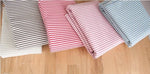 tissu lin rayures bleu rose rouge marron beige rustique simple champêtre sofa nappe