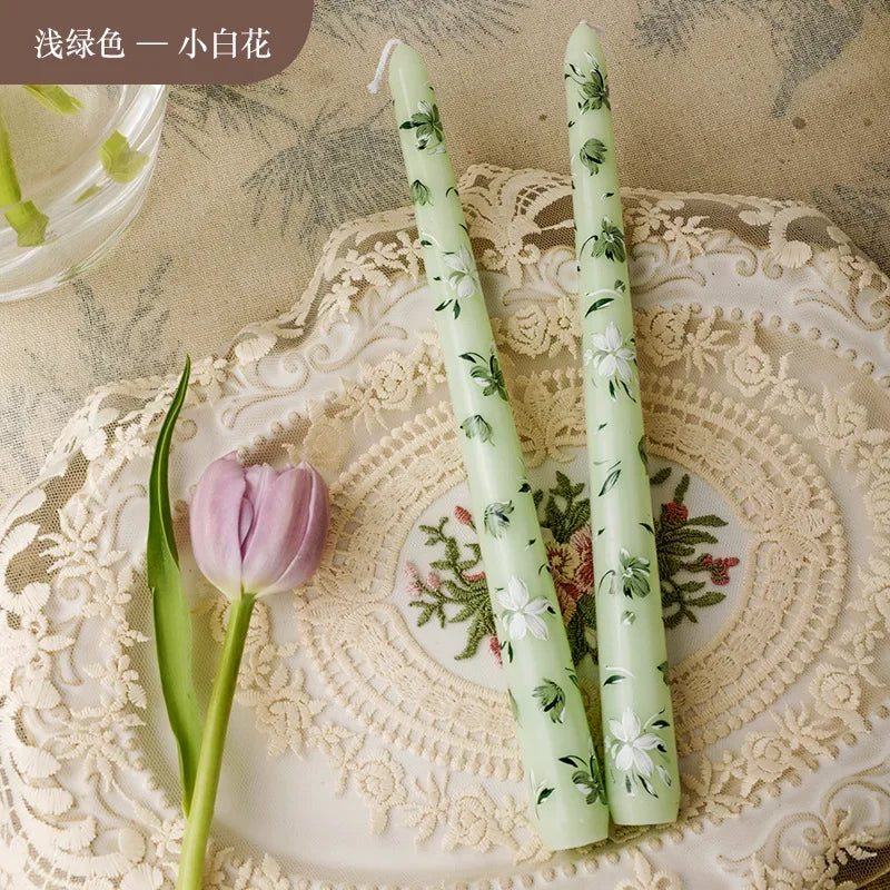 bougies parfumées aromathérapie cire soja fleurs classiques romantiques variées couleurs blanc rose bleu violet