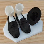 support brosse dents pieds mocassins chapeau noir blanc orange decoratif humorous erotique collection adultes