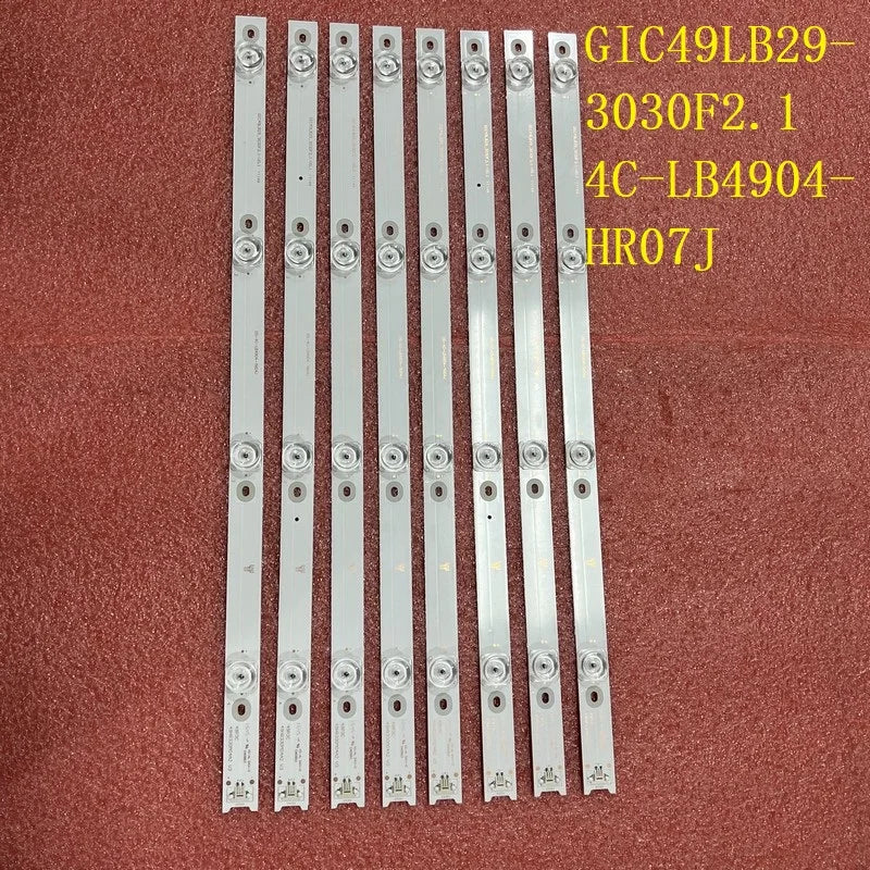 bandes rétroéclairage led argentées modernes kit tv tv 8pcs