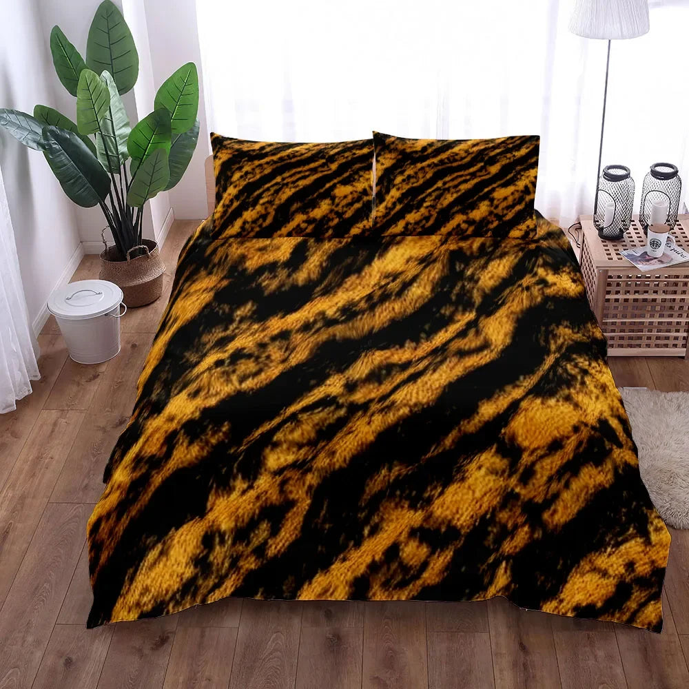 ensemble literie moderne orange noir blanc rayures horizontales 100 polyester simple king size queen