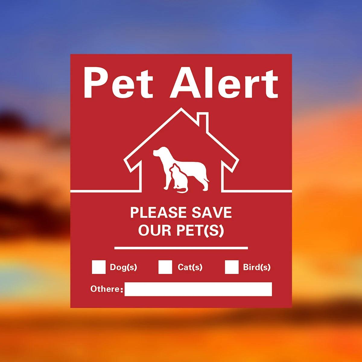 autocollants urgence animaux compagnie chiens chats oiseaux pompe incendie numéro d'urgence graphique informatif stickers