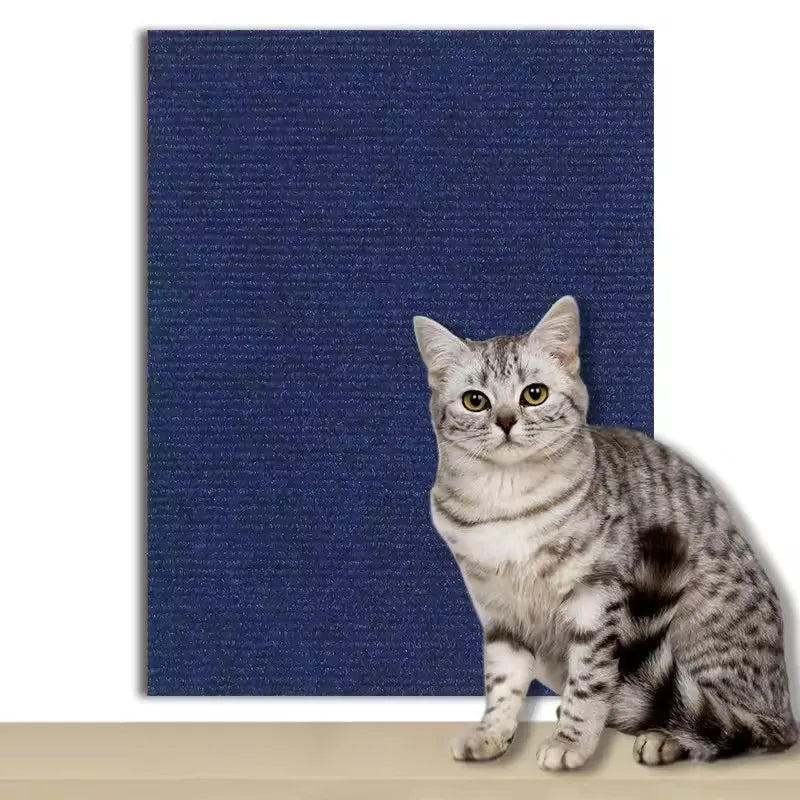 tapis chat anti griffes adhésif tranchable protège canapé gris moderne 40x300cm