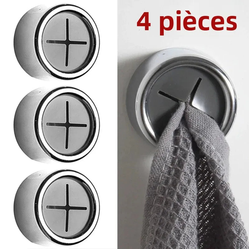 porte serviettes auto adhésifs crochet noir moderne minimaliste ruban adhésif argenté gris opacité utilisation