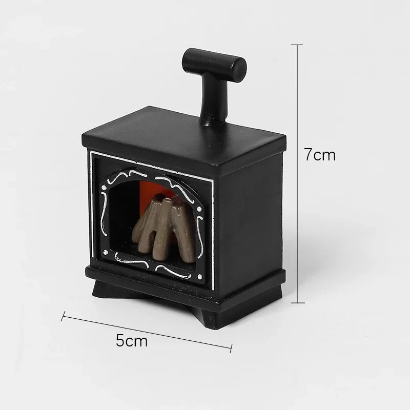 miniature cheminée feu bois veilleuse deco table led rouge noir blanc