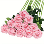 roses artificielles rouges decoration mariage anniversaire intérieur romantique branches soie verte