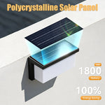 lampe murale solaire led extérieure étanche blanc noir controle distant panneau solaire moderne