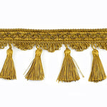 ruban pompons violet marron doré décoration mariage tissu polyester franges élégant accessoire broderie tassel