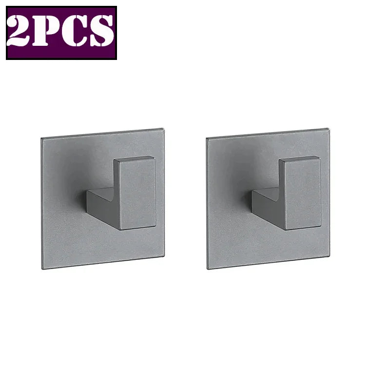 porte serviettes adhésifs modernes noir mat crochets alliage aluminium minimaliste salle bain cuisine