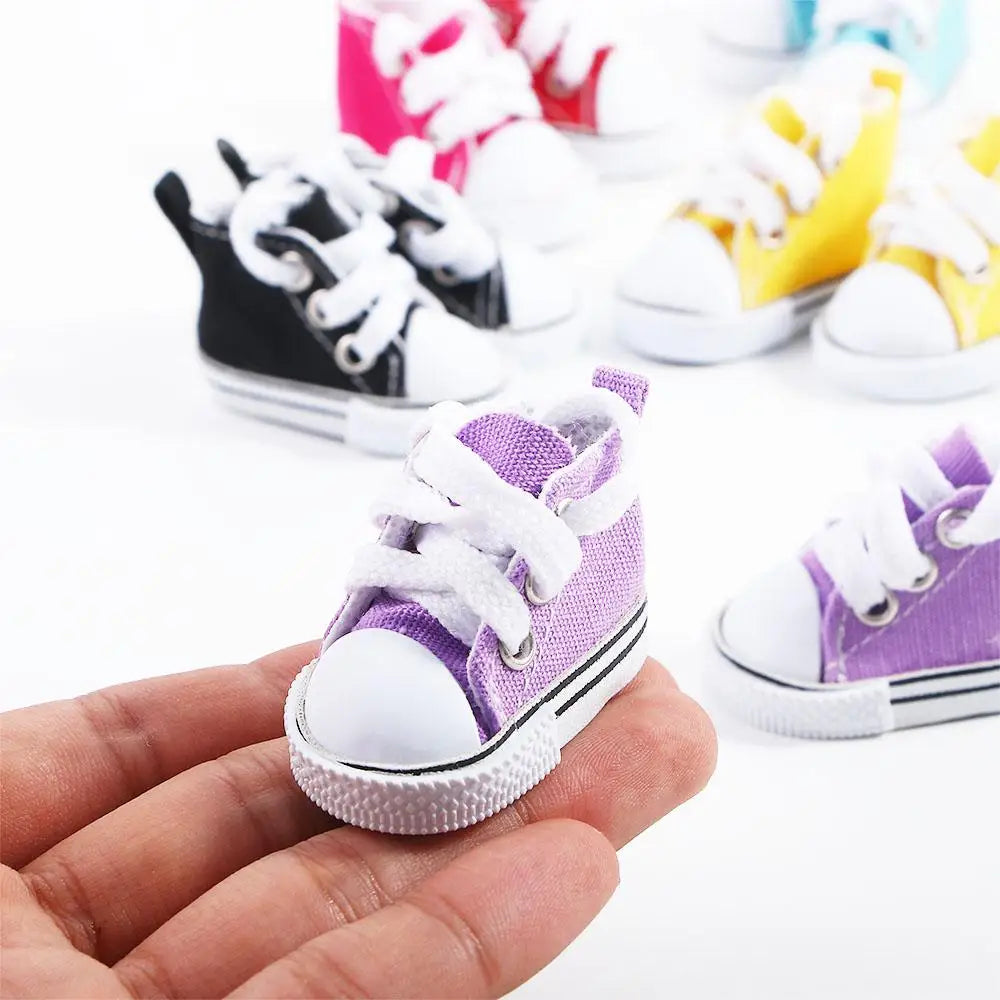 chaussures bébé violet noir blanc rouge bleu jaune toile coton classique lacets 5cm