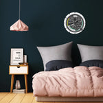 compteur vitesse mural classique quartz aiguille noir blanc vert jaune graduations vintage chambre salon