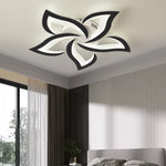 plafonnier led blanc noir fleurs stylisées moderne cuisine chambre salon