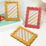 cadres photo ondulés rouge doré modernes 4x6 pouces bord lisse décoration maison