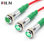 ampoule led 12v 24v bleu rouge vert jaune blanc métal brillant moderne vis câble
