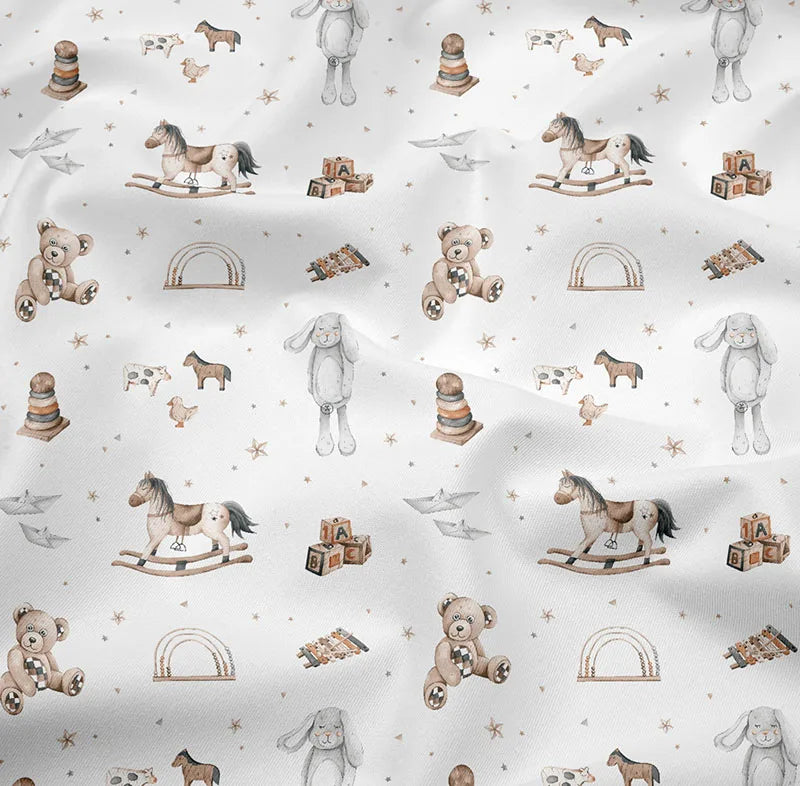 drap housse lit bébé coton motif oiseau étoile enfant chambre moderne blanc jaune gris