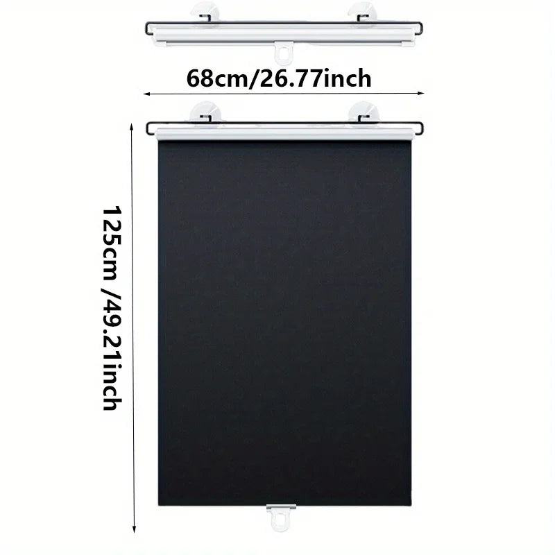 rideau solaire noir opacité moderne adhésif nano tissu protection intérieure 68x125cm