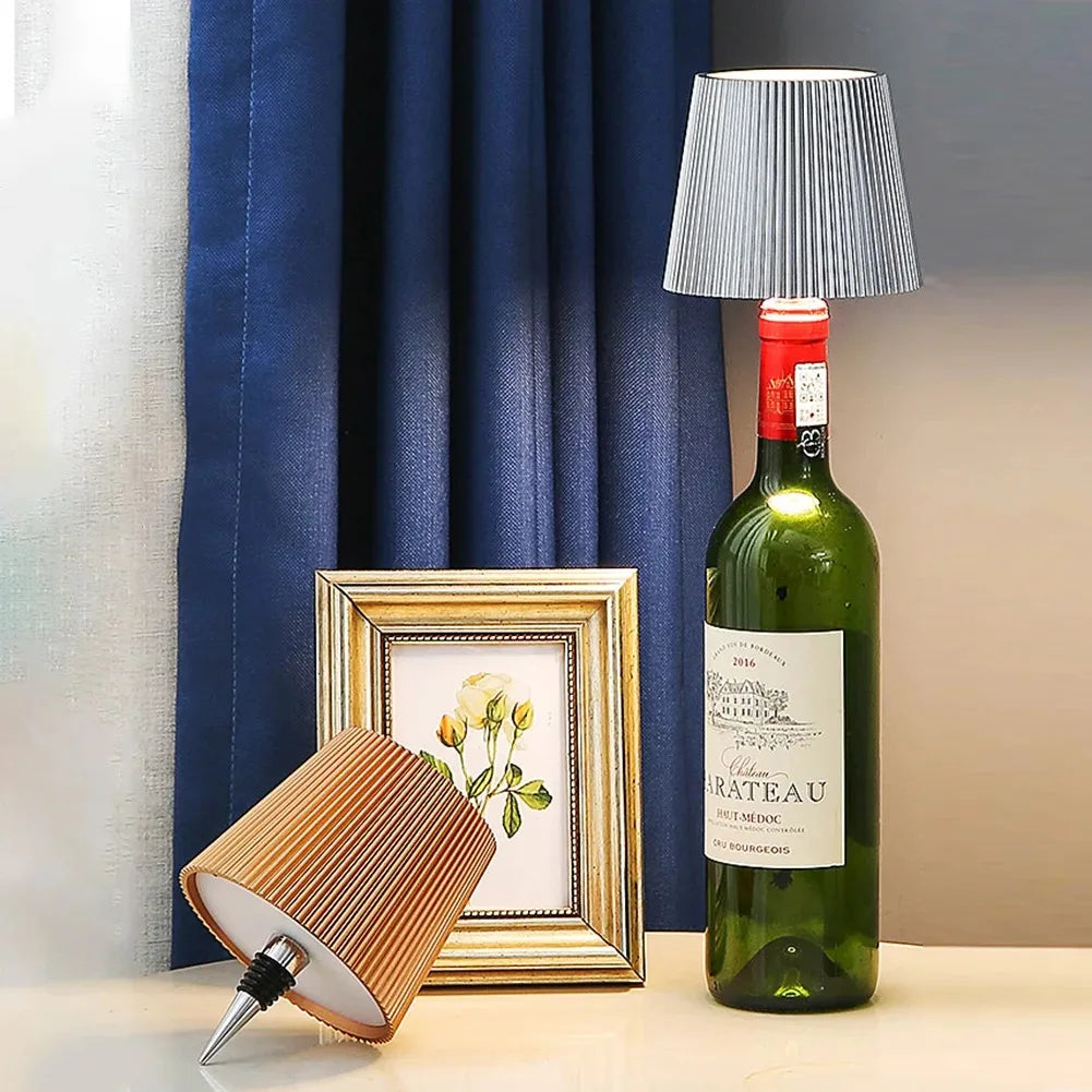 lampe table led rechargeable couleurs tactile gradation continue étiquette tissu plissé moderne minimaliste adhésif