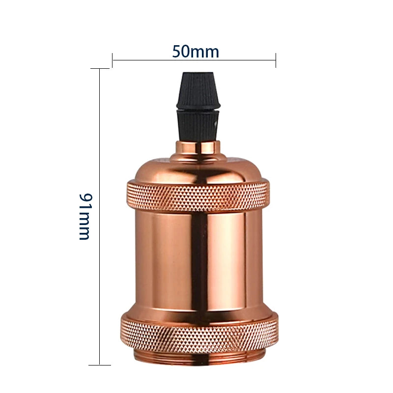lampe suspendue rétro or bronze vert argent rouge noir e27 métal brillant texture brossée