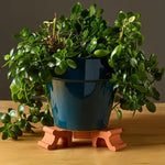 supports pots fleurs noirs modernes plantes pot set opaques
