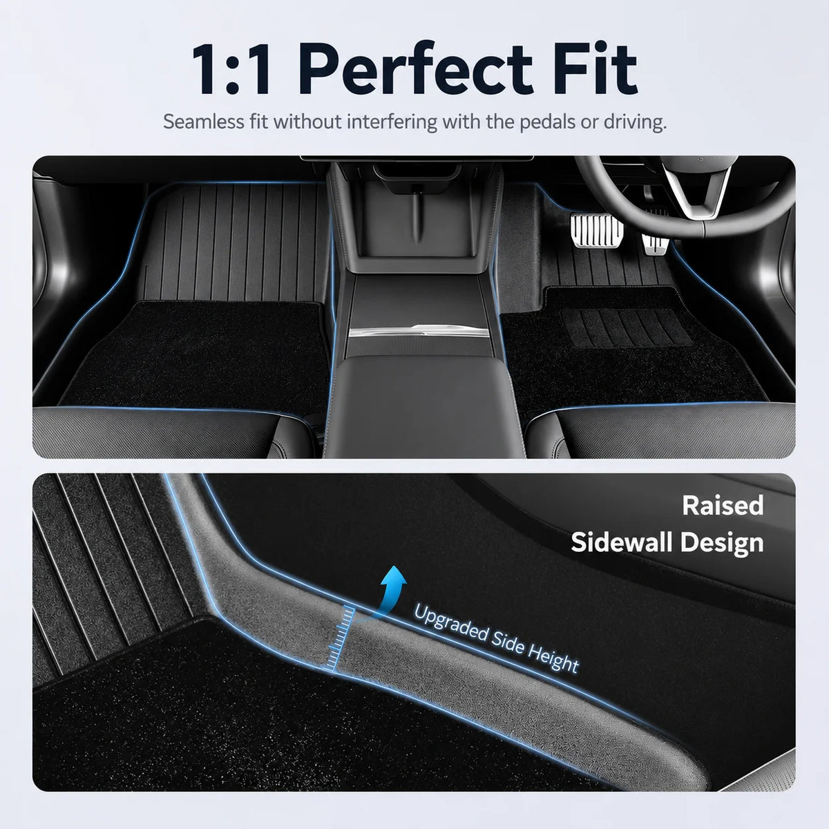 tapis sol voiture yl 2026 noir anti dérapant imperméable tout temps moderne