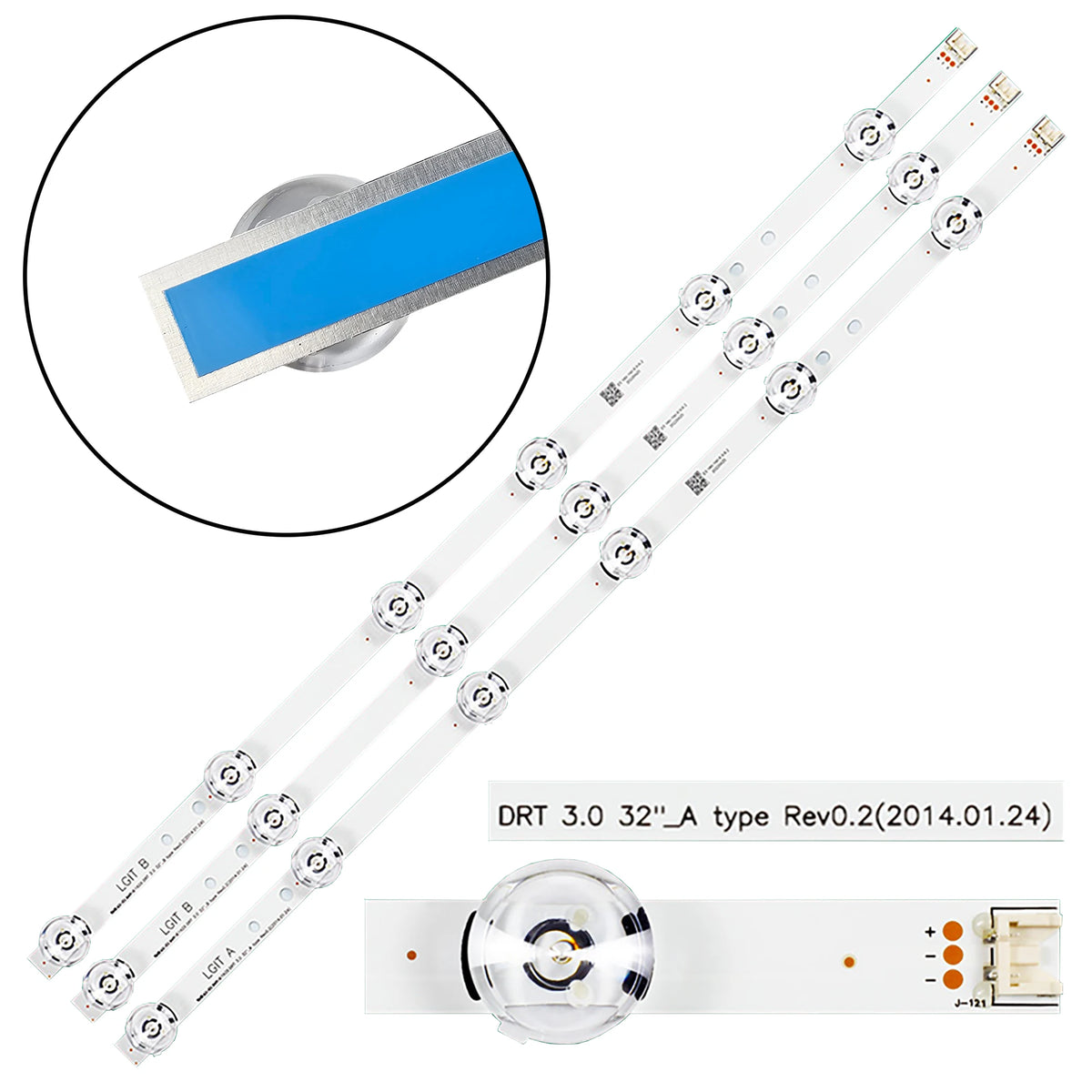 ruban led blanc bleu adhésif moderne kit 10 sets 30 pièces éclairagearrière téléviseur lcd