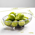 corbeille fruits argentée filetée moderne acier inoxydable respectueuse l'environnement utilisation multiple